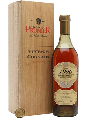Коньяк марочный очень старый "ОС" ПРУНЬЕ ГРАНД ШАМПАНЬ винтаж 1990 0,7 л Франция
