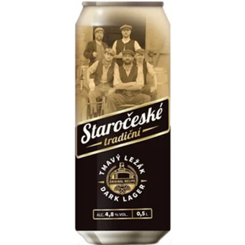 Пиво "Staroceske tradicni" Tmavy Lezak, in can, 0.5 л