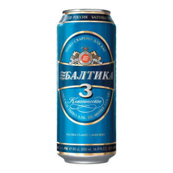 Пиво Балтика №3 Классическое, в банке, 0.45 л
