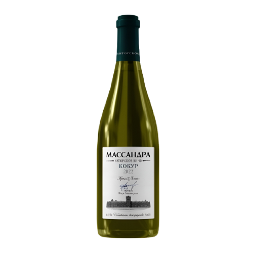 Российское вино с защищенным географическим указанием «Крым» Сухое белое Кокур / 2022.  