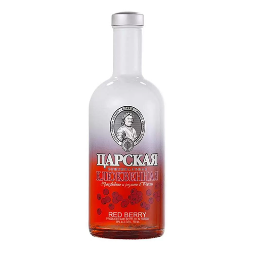 Водка "Царская" Оригинальная Клюквенная (Красные ягоды), настойка горькая, 0.5 л