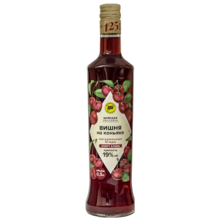Ликер "Шуйская" Вишня на Коньяке, 0.5 л