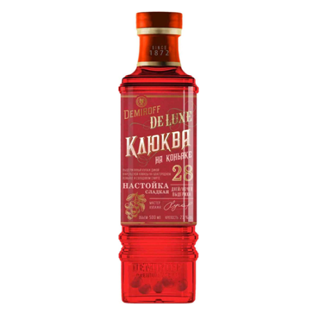 Ликер "Demiroff" De Luxe Klyukva na Konyake, 0.5 л