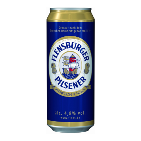 Пиво Flensburger, Pilsener, in can, 0.5 л