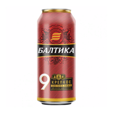 Пиво Балтика №9 Крепкое, в банке, 0.9 л