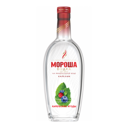 Водка особая "МОРОША НА МИНЕРАЛЬНОЙ ВОДЕ КАРЕЛИИ. КАРЕЛЬСКИЕ ЯГОДЫ"