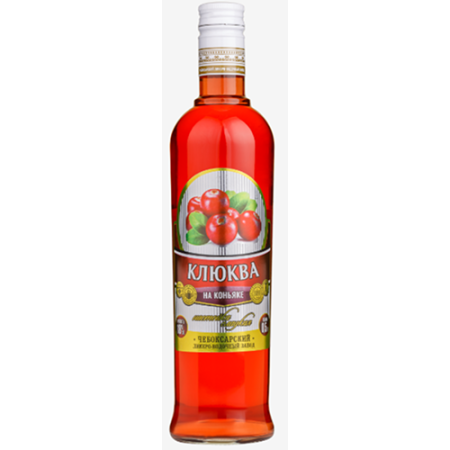 КЛЮКВА НА КОНЬЯКЕ Настойка сладкая 0,5л/12  19% Россия