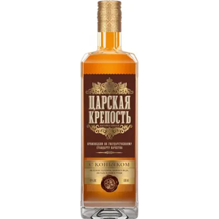 Ликер "Царская Крепость" с Коньяком, Настойка горькая, 0.5 л