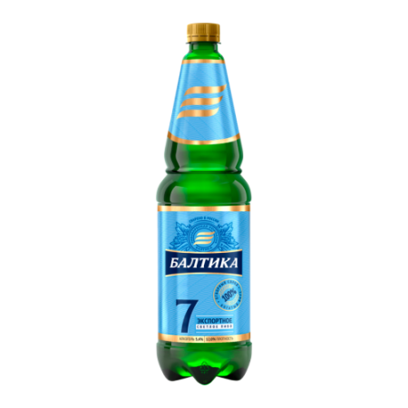 Пиво "Балтика №7" Экспортное, 1.3 л ПЭТ