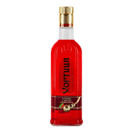 Водка "Хортиця" Клюква с Мятой, горькая настойка, 0.5 л