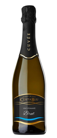 Вино игристое белое брют "Коста Блю Брют" 0,75 л Италия