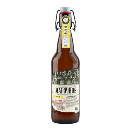 Пиво Афанасий, "Марочное" Избранное Светлое, 0.5 л