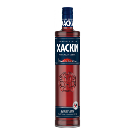 Ликер "Хаски" Ягодный микс, настойка горькая, 0.5 л