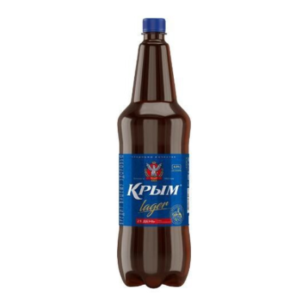 ПИВО КРЫМ ЛАГЕР ПИВО АЛК.4.% 1.3 Л., ПЭТ