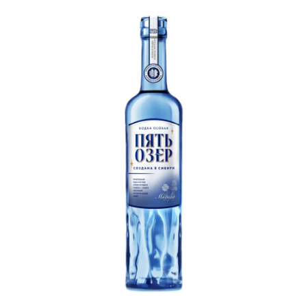 Водка "Пять Озер" Мягкая, 0.5 л