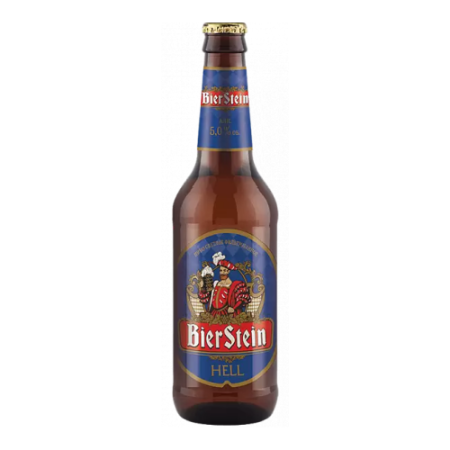 Пиво BIERSTEIN HELL СВЕТЛ. ФИЛЬТР. ПАСТЕР. СТ/Б. 0,45Л