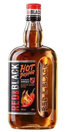 Настойка полусладкая «РЭД ЭНД БЛЭК ХОТ ПЕППЕР НА ОСНОВЕ ВИСКИ» 0,7 л Россия