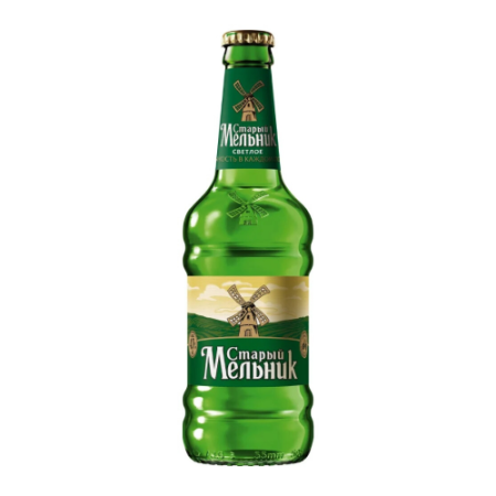 Пиво "Старый Мельник" Светлое, 0.45 л