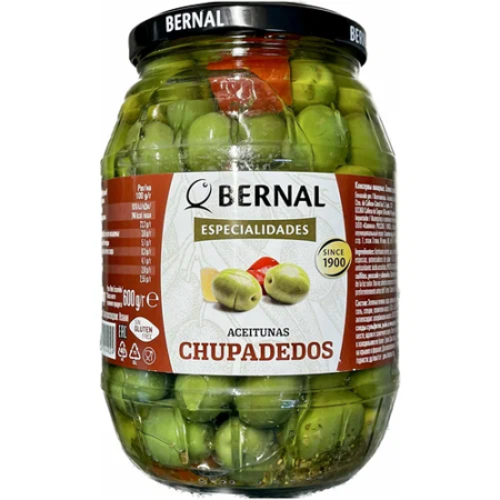 Оливки CHUPADEDOS  Bernal с/к  950 гр