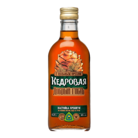 Настойка горькая Добрый Гость Кедровая 40% 0.25л РОССИЯ