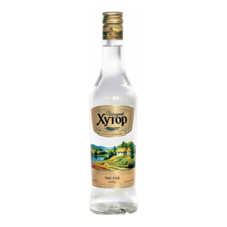 Водка "Щедрый Хутор" Чистая, 0.5 л