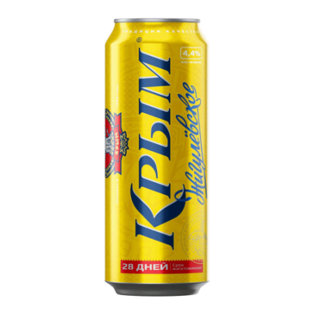 Пиво "Крым" Жигулевское, в жестяной банке, 0.45 л