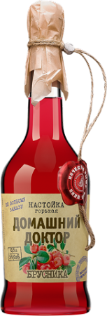 Настойка горькая Домашний Доктор брусника 0,5 л Россия
