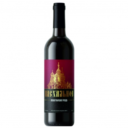 Вино полусладкое красное ''Пасхальное. Монастырская гроздь'' 0,75 л Россия