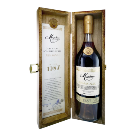 Арманьяк "Monluc" Armagnac AOC, 1987, wooden box, 0.7 л