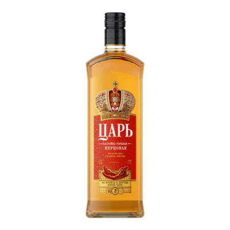 Водка "Царь" Перцовая Настойка Горькая, 0.5 л