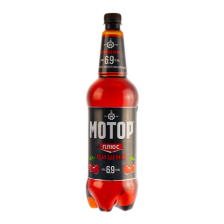 Пивной напиток "Мотор Плюс", вишня, 6,9 %, 1,25 л