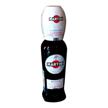 Вермут "Martini" Rosso, with a glass, 1 л