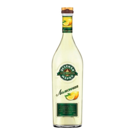 Ликер "Зеленая Марка" Лимонная, настойка сладкая, 0.5 л