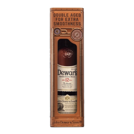 Виски "Dewar's" 12 years old, metal box "Clock", 0.7 л